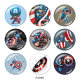 Painted metal 20mm snap buttons  Marvel