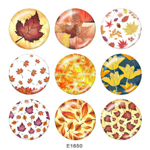 Painted metal 20mm snap buttons   Flower  Print