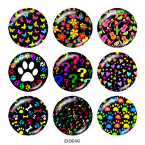 Painted metal 20mm snap buttons  Colorful Print
