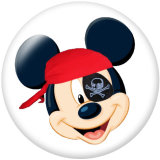 Painted metal 20mm snap buttons   Mickey Print