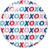 Painted metal 20mm snap buttons   Pattern  Print LOVE