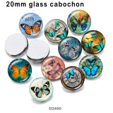 10pcs/lot  Butterfly  glass picture printing products of various sizes  Fridge magnet cabochon