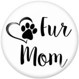 Painted metal 20mm snap buttons  GIGI MOM family Print