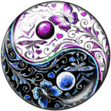 Painted metal 20mm snap buttons  Taiji Print