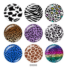 Painted metal 20mm snap buttons   Animal pattern   Print