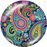 Painted Bohemia metal 20mm snap buttons  Pattern  Print
