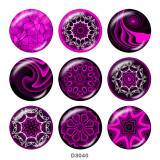 Painted metal 20mm snap buttons  decorative pattern Print