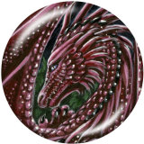 Painted metal  Dragon 20mm snap buttons  Birthstone 12 constellations  snap bottom