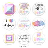 Painted metal 20mm snap buttons  girls Print