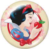 Painted metal 20mm snap buttons  princess Print