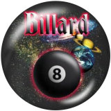 Painted metal 20mm snap buttons  snooker Print