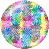Painted metal 20mm snap buttons   pineapple Print Beach Ocean