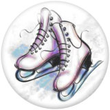 Painted metal 20mm snap buttons  skate  Print