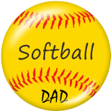 Painted metal 20mm snap buttons  Baseball family Print