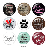 Painted metal 20mm snap buttons   Faith   Print