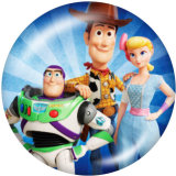 Painted metal 20mm snap buttons  Toy Story Mania Print