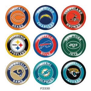 Painted metal 20mm snap buttons  team Sport