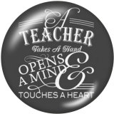 Painted metal 20mm snap buttons  teacher Print