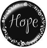 Painted metal 20mm snap buttons  mom hope family Print