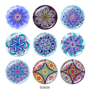 Painted metal 20mm snap buttons  decorative pattern