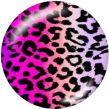 Painted metal 20mm snap buttons  Leopard Print