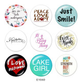 Painted metal 20mm snap buttons  Music  Print
