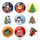 Painted metal 20mm snap buttons   Christmas  Print