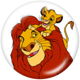 Painted metal 20mm snap buttons   The Lion King Print