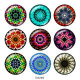 Painted metal 20mm snap buttons  decorative pattern