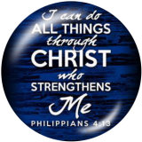 Painted metal 20mm snap buttons  christ Print
