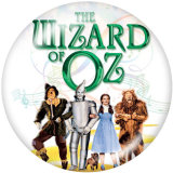 Painted metal 20mm snap buttons  The wizard of oz Print