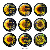 Painted metal 20mm snap buttons   MOM  Print