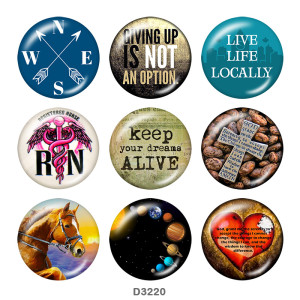 Painted metal 20mm snap buttons  design Print