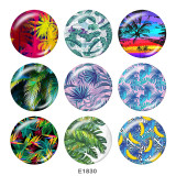 Painted metal 20mm snap buttons   Botany   Print Beach Ocean