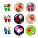 Painted metal 20mm snap buttons  ball game