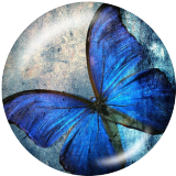 Painted metal 20mm snap buttons  butterfly Print