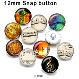 10pcs/lot  Music  glass  picture printing products of various sizes  Fridge magnet cabochon