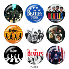 Painted metal 20mm snap buttons  Beatles