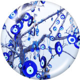 Painted metal 20mm snap buttons   pattern  eye Print