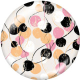 Painted metal 20mm snap buttons   Flower  Print