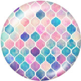 Painted metal 20mm snap buttons   Pattern  Print