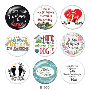 Painted metal 20mm snap buttons   Family  Print