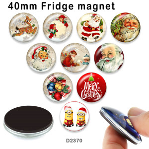 10pcs/lot  Christmas  glass  picture printing products of various sizes  Fridge magnet cabochon