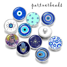 Painted metal 20mm snap buttons   pattern  Faith  Print
