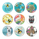 Painted metal 20mm snap buttons  animal Print