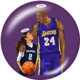 Painted metal 20mm snap buttons  basketball
