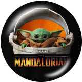 Painted metal 20mm snap buttons  Master Yoda Print