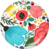 Painted metal 20mm snap buttons  flower Print