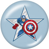 Painted metal 20mm snap buttons  Marvel