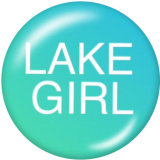 Painted metal 20mm snap buttons   love  lake girl   Print